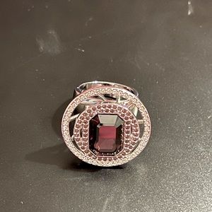 Brilliant amythest swarovski statement ring